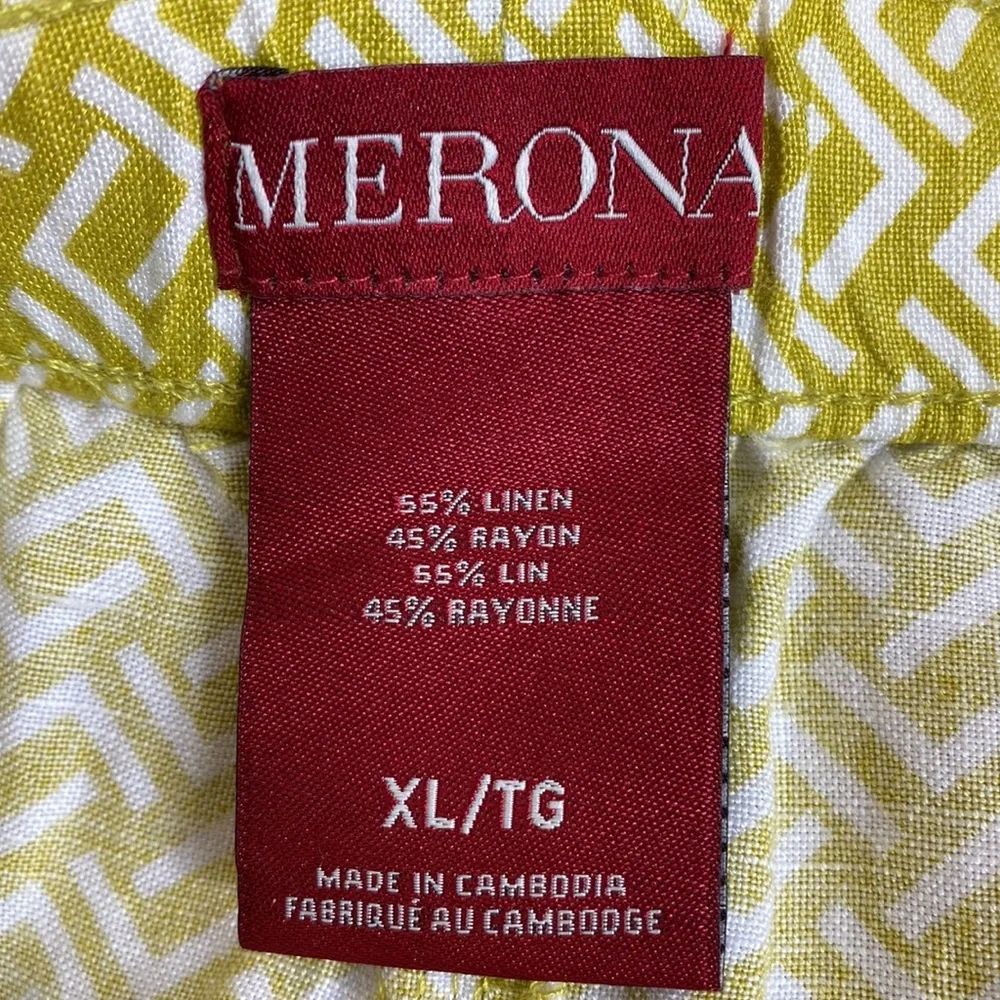 Yellow and White print skirt - Picture 2 of 2